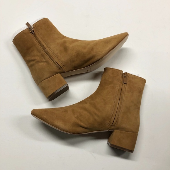 LOEFFLER RANDALL Suede Carter Camel Ankle Boots - Picture 2 of 8